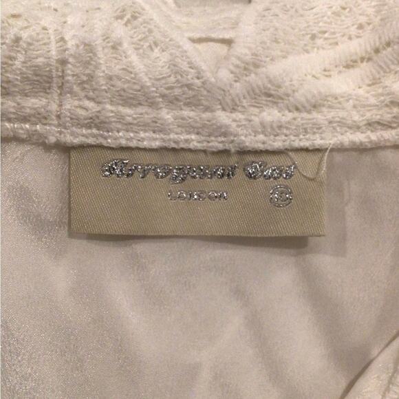 ARROGANT CAT White Floral Lace Cap Sleeve Dress size 10 - Picture 9 of 10